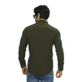 Olive color shirt for men. 