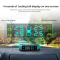 Geepact Car Tire Pressure Monitoring System Smart Car TPMS Tyre Pressure Alarm Monitoring System Solar Power Panel USB Charging TPMS Universal 4 External Sensors LCD Display. 