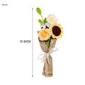 Crochet Flower Bouquet Artificial Flowers Elegant Carefully Weave Knitted Durable Floral. 