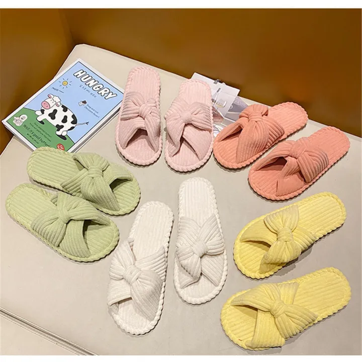 Women%20Memory%20Foam%20House%20Bedroom%20Corduroy%20Bow%20Crossbands%20Slide%20Slipper%20Shoes%20Comfy%20Trendy%20Gift%20Slippers%20Slippers%20for%20-%20Image%206