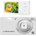 Digital Camera Auto Focus 2.7 Inch LCD Travel Portable 4K 56MP 56 Million Pixel Anti-Shake 20x Zoom for Photography Video.