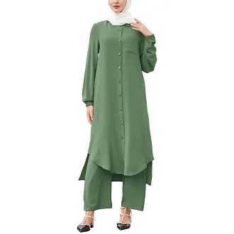 Womens%20Abaya%202-Piece%20Set%20Semi%20Formal%20Dubai%20Kaftan%20Fall%20Loose%20Long%20Sleeve%20Black%20Muslim%20Robe%20with%20Pants%20for%20Womens%20-%20Image%203