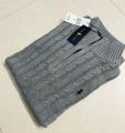 Ralph Lauren Cable-Knit Cotton Quarter-Zip Sweater โ Grey.