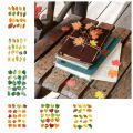 40PCS Green Leaf Maple Leaves Leaf Stickers Nature PET Scrapbook Stickers DIY Style Diary Stickers Album Journal. 