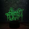【Hey my home】New Musical instrument Jazz Drum Set Night Luminaria Illusion Multicolor Gradient Lamp Lampara Music Fans Kid Gift. 