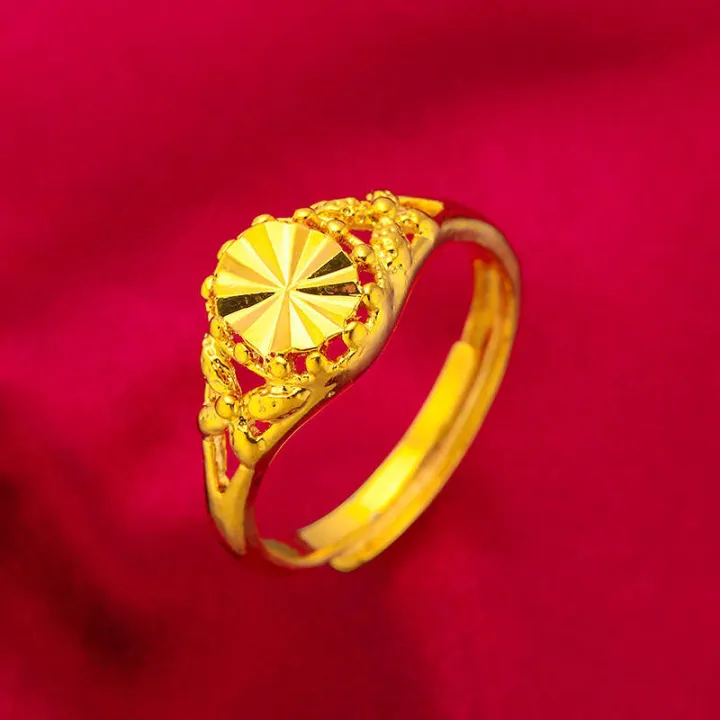 Vietnamese%20Sand%20Women's%20Electroplated%20Imitation%20Gold%20Jewelry%20Products%20Night%20Market%20Ring%20-%20Image%203