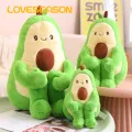 Loveseason Get Cozy with Cute Cartoon Avocado Plush Toy The Perfect Fluffy Fruit Doll for Any Lover Use It As A Sleeping Pillow Home Decoration Or Gift Birthdays Christmas Its Fine Craftsmanship Durable Design Make Must-have Plushie Collection. 