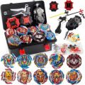10 Pieces Bey Beyblade Top, 3 Two-Way Transmitters, Zest Achilles Montevarchi Li with Portable Box Blade Kids Gift KankongAgu.