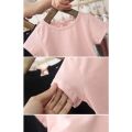 Children Tops Summer Girls Baby Bow Solid Color T-Shirts.