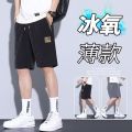 Summer new style Chinese style shorts men's embroidery loose large size straight five-point men's shorts men's sports pants.