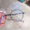Student female 0 degree ultra-light Korean version of anti-blue glasses alloy frame fashion student jewelry.
