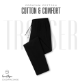GoodMan Trouser for Men Summer Cotton Fabric Comfortable All-Day Wear in Black Color. 