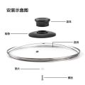 Pot Cover Tempered Glass Cover Stainless Steel Wok Lid Flat Pot Cover Universal Cooking Pot Cover Non-Stick Pot Cover.