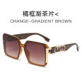 Women's 2024 Spring Fashion Retro Oversized Sunglasses F Brand Square Shades European and American Trendy Street Style Fashion Sun Glasses.