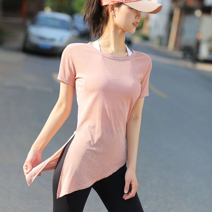 Yoga%20Clothes%20for%20Women%20Summer%20Thin%20Slightly%20Transparent%20Quick-DryingTT-shirt%20Workout%20Clothes%20Loose%20Large%20Size%20Blouse%20Sports%20Top%20-%20Image%205