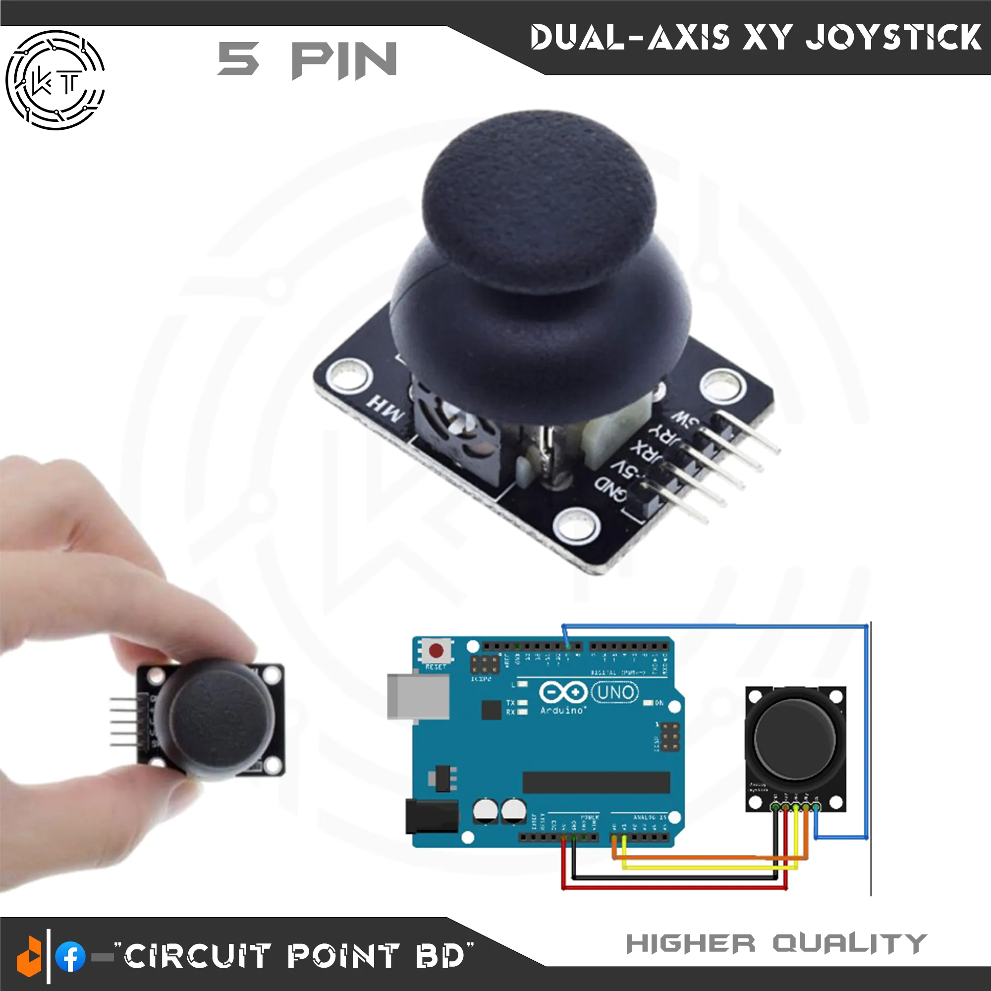 Dual Axis XY Joystick Breakout Module 5 Pin DC 5V Ps2. KY-023 Joystick ...