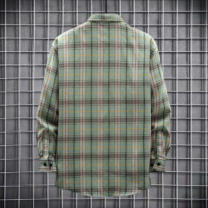 Men%20Harajuku%20Plaid%20Shirt%20Cotton%20Casual%20Korean%20Shirts%20Male%20Long%20Sleeve%20Casual%20Blouses%20Tops%20Spring%20Autumn%20Loose%20Checkboard%20Outwear%20-%20Image%204
