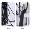 Cable Management Sleeve Cable Wrapper Storage Strip Zipper PC Network Cable Data Cord Organizer Classification Fixture Protector. 