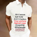 Fashion Personality Custom Your Exclusive 3d All Over Printed Polo T Shirt Casual Short Sleeve Round Neck T-Shirt High Quality. 