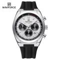 NAVIFORCE NF8080 Men's Multifunctional Chronograph Fashion Watch Luminous Hands 3ATM Waterproof Silicone Strap Men's Quartz Watch.