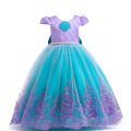 Disney Mermaid Ball Gown Costume For Girl LED Light Up Ariel Cosplay Dress Children Fancy Birthday Party Princess Dress Luxury.