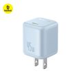 Baseus GaN Charger 45W PD Adapter For Iphone 1516 Series Macbook PicoGo GaN6 Pro Fast Charger US -blue.