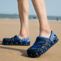 2021 Summer Green Men Clogs Sandals Big Size 46 Hollow Beach Men's Garden Shoes Comfort Lightweight Flip Flops For Men sandalia. 
