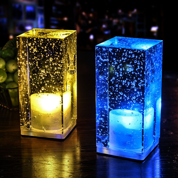 Factory Direct LED Rechargeable Bar Table Lamp Creative Restaurant Cafe Clear Bar KTV Decorative Night Light Table Light