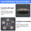 3.5W Solar Fountain for Bird Bath LED Solar Water Fountains with 2200mAh Battery Solar Powered Fountain Pump.