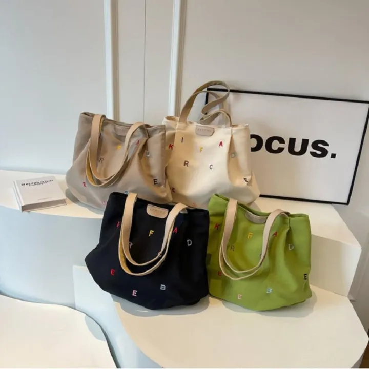 Embroidered%20Tote%20Bag%20Durable%20Portable%20Canvas%20Shoulder%20Bag%20Large%20Capacity%20Fashion%20Storage%20Bag%20for%20Casual%20Grocery%20Shopping%20Book%20Carrying%20Women%20Accessory%20Pouch%20-%20Image%202