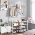 Multifunctional Shoe Rack Organizer Simple Floor Coat Rack Shoe Hat Rack. 