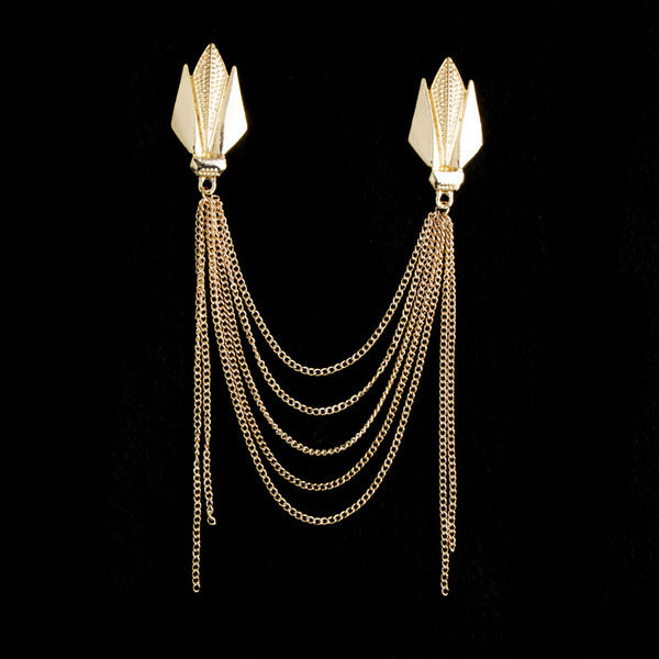 Tassel Multi Chain Brooch Badge For Men Suit Fashion Accessories