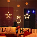 NEW Christmas Bell Suction Cup Lights Led Christmas Lights Room Window Decoration Lights Five-pointed star suction cup lights holiday lights. 