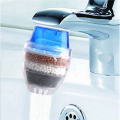 6X Activated Carbon Faucet Filter Faucet Nozzle Water Filter Kitchen Tap 5 Layers Filter Purifier for Home Use (Blue). 