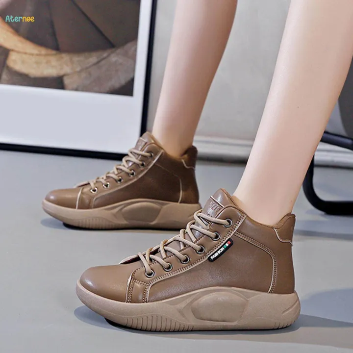 Women%20Casual%20Shoes%20Athletic%20Sneakers%20Ankle%20Booties%20Nonslip%20Breathable%20Lace%20up%20Shoes%20for%20Running%20Trekking%20Autumn%20Spring%20Outdoor%20Ladies%20Girls%20,%2037Yards%20Brown%20-%20Image%203