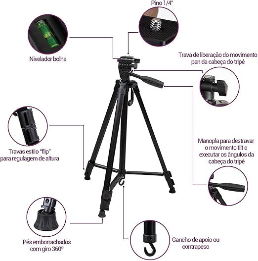 360%20Degree%20Swivel%20Fluid%20Head%20Tripod%20Stand%20380A%20Mobile%20Camera%20Stand%20Pro%203%20Maximum%20Height%205%20Feet%20-%20Heavy%20stand%20-%20Image%206