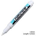 0.7/1.0/2.5MM White Permanent Marker Pen Waterproof Painting Marker For Wood Rock Plastic Leather Glass Stone Metal Art Supplies Luhuai CVC. 