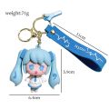 Hatsune Miku Keychain Anime Figure 6Cm Pvc Key Chain Ornaments Gifts Pendant Couplen Cute Doll Car Bag Keyring Birthday Gift.