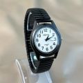Casual Round Pointer Quartz Watch Vintage Fashion Analog Elastic Band Wrist Watch For Women Men. 