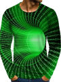 6XL Men's Clothing Fashion T-Shirts Autumn Long Sleeve Tie-dye Gradient Street Tee 3D Printing Oversized Clothing Male Tops. 