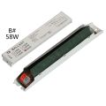 Commonly Used T8 1x 18W/1x 58W Electronic Ballast Equipment for Fluorescent Lamp Light Weight Ballast-B. 