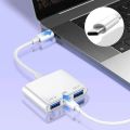 3 In 1 Type C OTG Adapter USB 3.0 PD Fast Charging Cable Splitter U Disk Reader Hub For Mobile Phone Laptop PC Accessories. 