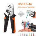 HASTHIP® Wire Crimping Tool, Ferrule Crimping Tool Kit, Self-Adjusting Square Wire Crimper Plier for AWG23-7 with 1200pcs Assortment Ferrule Wire Copper Crimp Connector, Wiring Cable Connector.