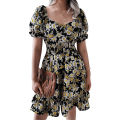 2024 Amazon Summer New Independent Station European and American Cross-border TEMU Foreign Trade Women's Casual Ruffle Dress. 