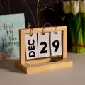 Wood Flip Chart Permanent Desk Calendar - Stay Organized With The Stylish Wood Flip Chart Permanent Desk Calendar - A Functional And Aesthetic Addition. 