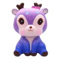 Jumbo Kawaii Colorful Galaxy Deer Squishy Slow Rising Squeeze Toys Cream Sweet Scented Anti Stress Toy for Funny Kid Xmas Gift. 