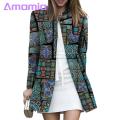 Amamia Autumn Coat Open Stitch Spring Autumn Ethnic Style Pattern Cardigan Coat.