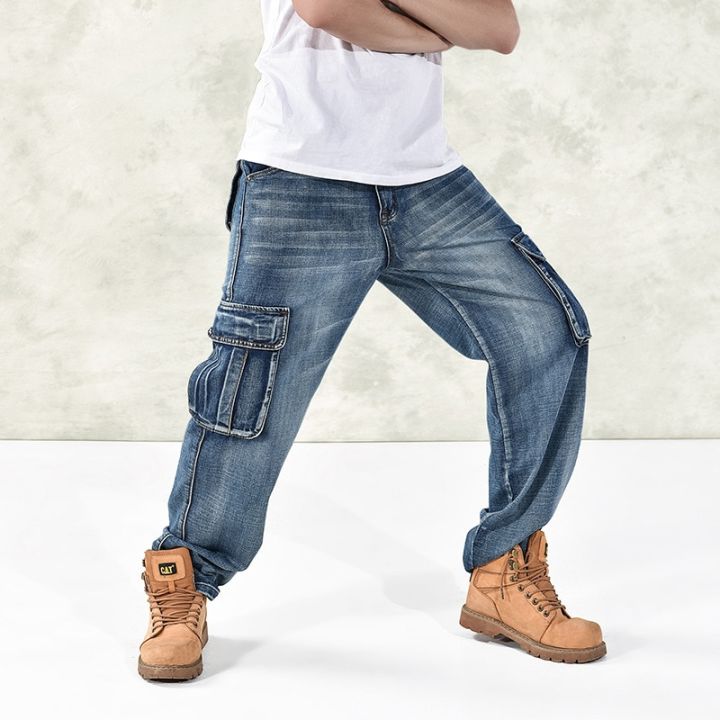 Men%20Casual%20Cargo%20Jeans%20Pants%20With%20Multi%20Pockets%20Loose%20Fit%20Hip%20Hop%20Denim%20Trousers%20For%20Male%20Baggy%20Jeans%20Plus%20Size%2030-46%20-%20Image%204
