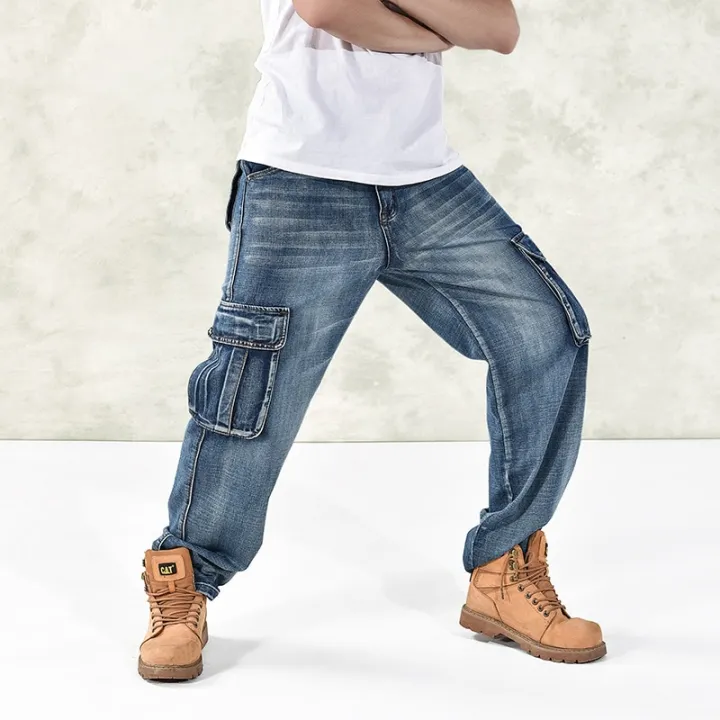 Men%20Casual%20Cargo%20Jeans%20Pants%20With%20Multi%20Pockets%20Loose%20Fit%20Hip%20Hop%20Denim%20Trousers%20For%20Male%20Baggy%20Jeans%20Plus%20Size%2030-46%20-%20Image%204