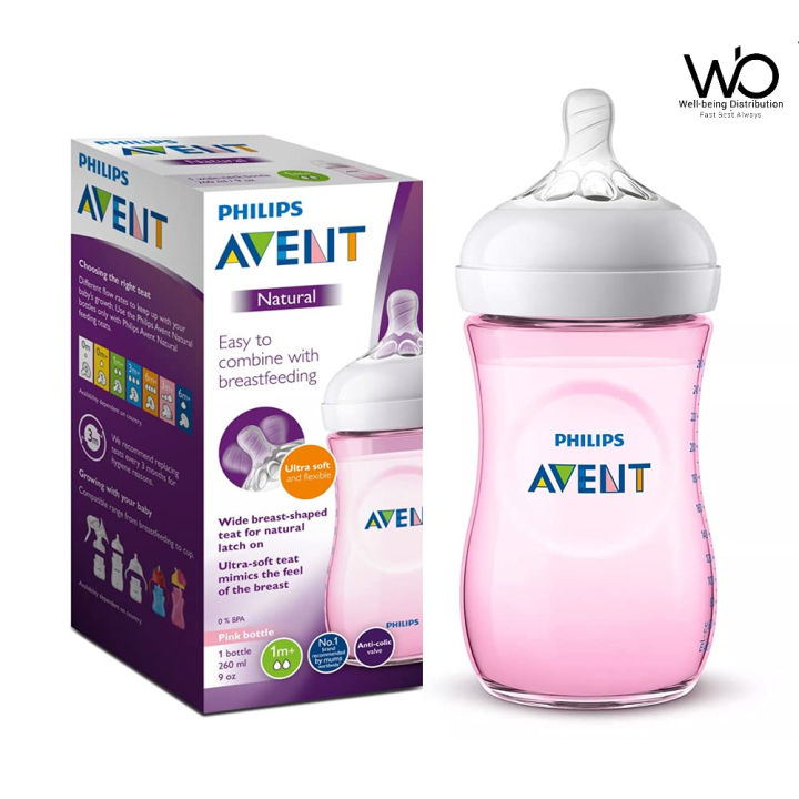 Baby%20Feeder%20%7C%20Philips%20Avent%20Natural%20Ultra%20Soft%20&%20Flexible%20Pink%20Feeding%20Bottle%20for%201%20month+%201%20Bottle%20%7C%20260ml%20-%20Image%204